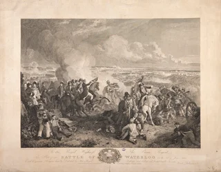 Die Schlacht von Waterloo, graviert von John Burnet, 1819